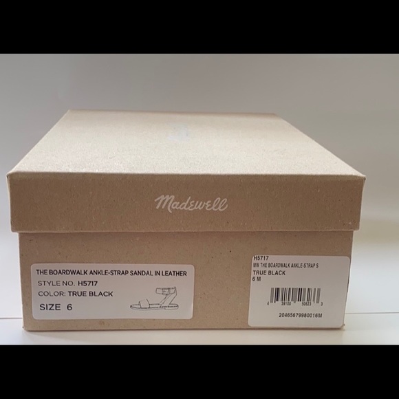 Madewell boardwalk leather ankle strap sandal Sz 6 - Picture 2 of 8